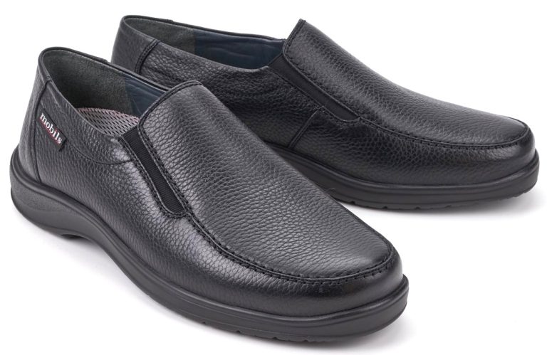 Mobils by Mephisto EWALD extra breed zwarte instappers voor heren